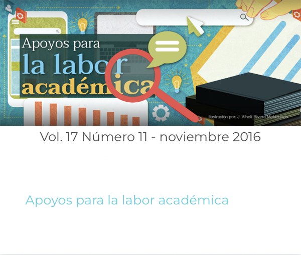 					View Vol. 17 No. 11 (2016): Apoyos para la labor académica
				