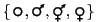 $\{\text{\Neutral},\text{\Male},\text{\Hermaphrodite},\text{\Female}\}$