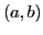 $ (a,b)$