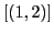 $\displaystyle [(1,2)]$