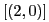 $ [(2,0)]$