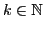 $ k\in\mathbb{N}$