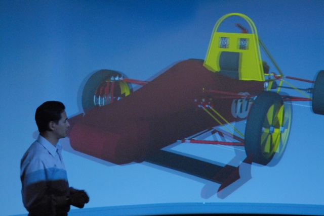 Visualización estereoscópica 3D del Vehículo FSAE®,utilizando Amira en plataforma Unix SGI.