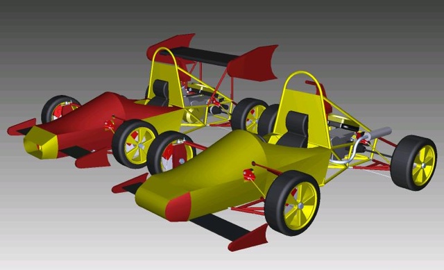 Visualización de Prototipos del Vehículo de Competencia Estilo Serie FSAE®, UNAM, en Programas de Diseño.