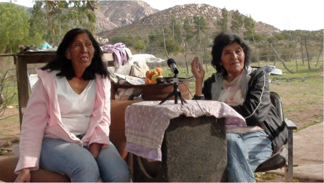 Integrantes de la comunidad kumiai.