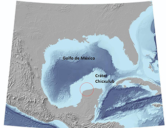 Localización del cráter Chicxulub