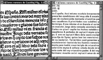 Fig. 2 – Texto e imagen de los Claros varones de Castilla, de Hernando del Pulgar
