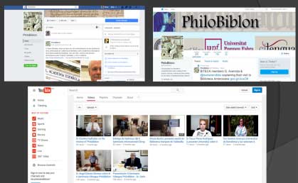 Fig. 4 – Presencia de PhiloBiblon en las redes sociales