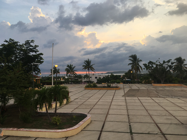 Plaza vacía en la localidad de San Mateo, Jalisco