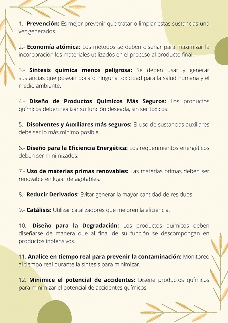 Doce principios de la quimica verde