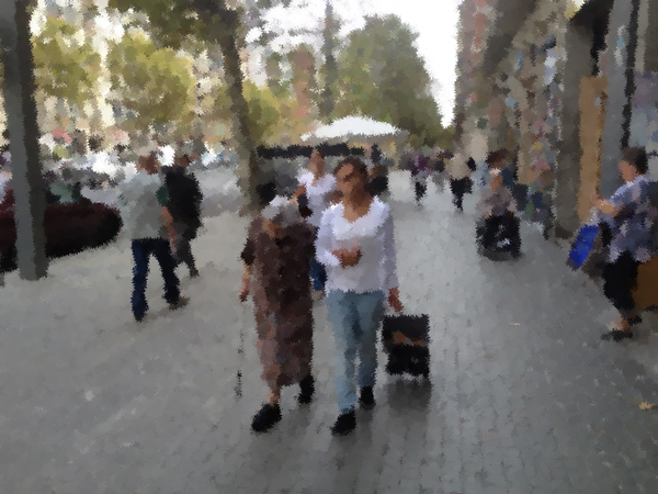 Mujer acompañando a adulta mayor