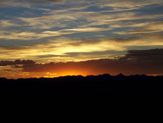 Atardecer en el Bolsón de Mapimi, Durango