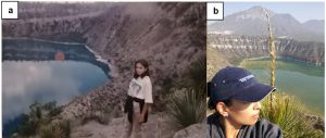 Fotografía de la autora en la Laguna Atexcac